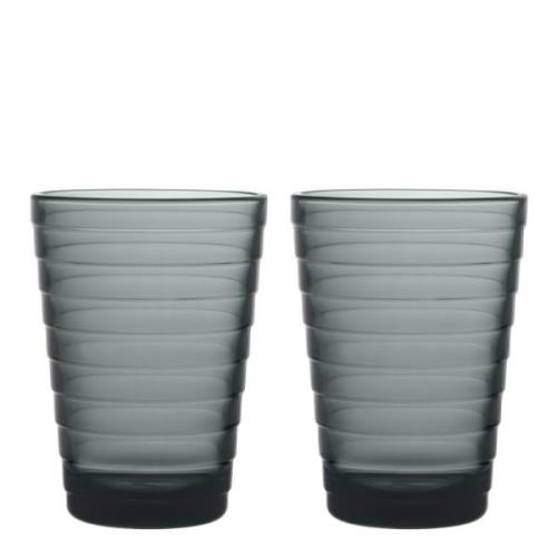 iittala - Aino Aalto Glas 33 cl 2-pack Mörkgrå