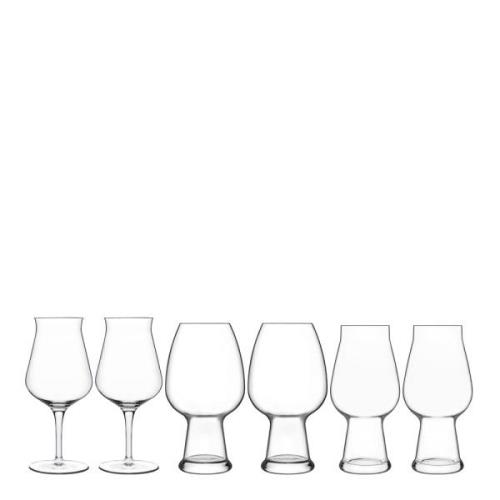 Luigi Bormioli - Birrateque Ölglas-set Ale, Vete, Allround 3x2 pack Kl...