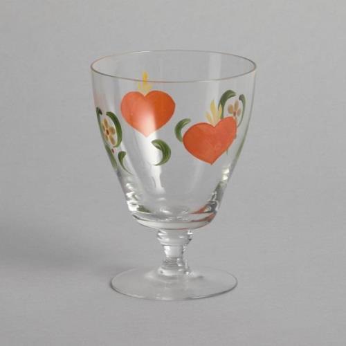 Vintage - SÅLD Handmålad glas och kanna