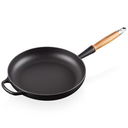 Le Creuset - Signature Stekpanna med trähandtag 28 cm Matte Black