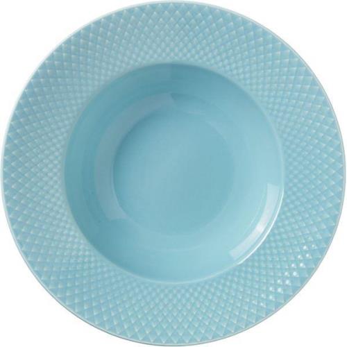 Lyngby Porcelæn - Rhombe Color Tallrik Djup 24.5 cm Turkos