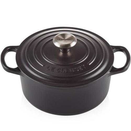 Le Creuset - Signature Gjutjärnsgryta rund 24 cm 4,2 L Svart matt