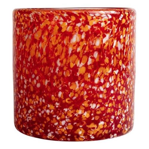 ByOn - Calore Ljuslykta 15x15 cm Röd/Orange