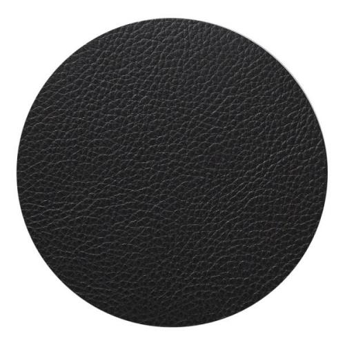LIND dna - Leather Serene Circle Glasunderlägg 10 cm Black