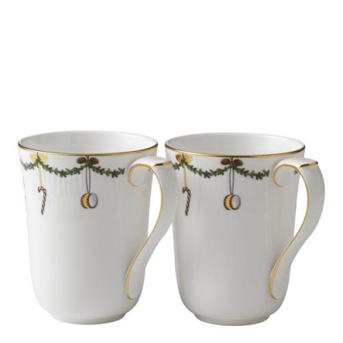 Royal Copenhagen - Star Fluted Christmas Mugg 33 cl 2-pack