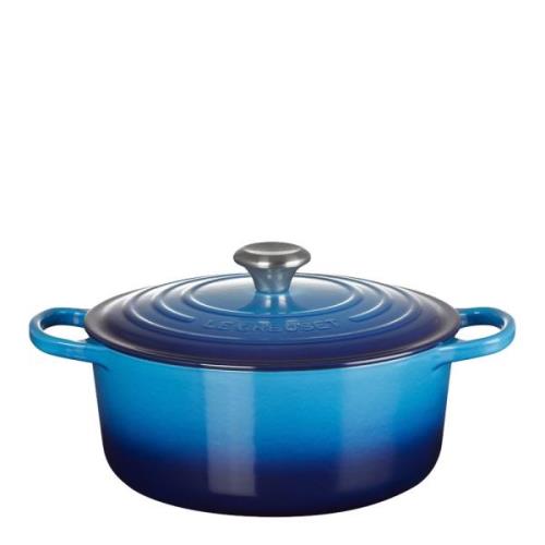 Le Creuset - Signature Rund Gjutjärnsgryta 5,3 L Azure