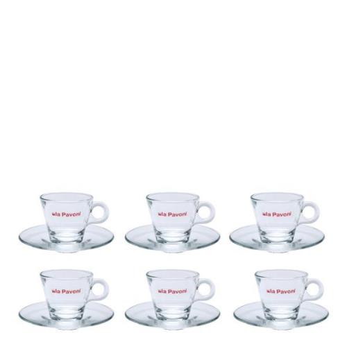 La Pavoni - Espressokoppar 7,5 cl 6-pack Klar