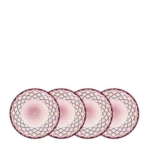 Lyngby Glas - Sorrento Assiett 16 cm 4-pack Rosa