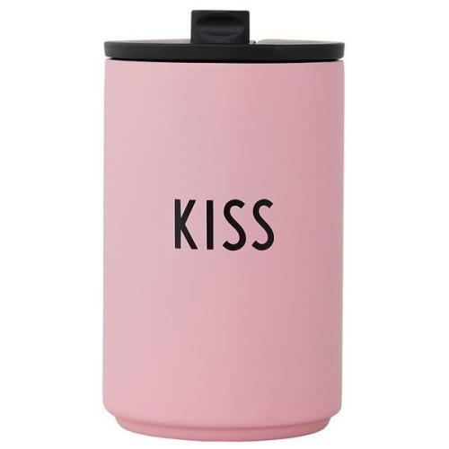 Design Letters - Termokopp 35 cl Kiss Rosa