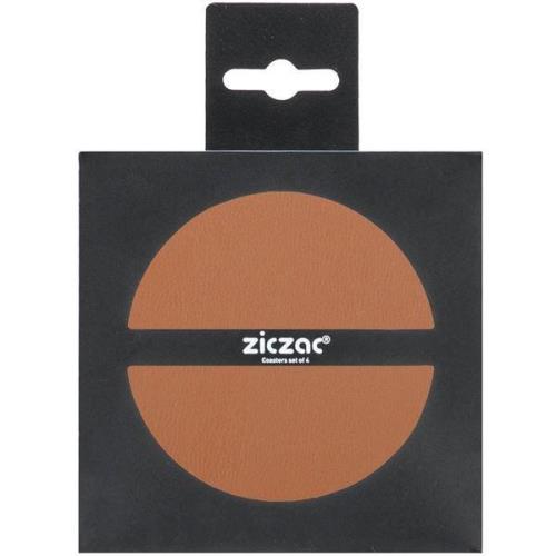 Ziczac - Togo Glasunderlägg 10 cm 4-Pack caramel