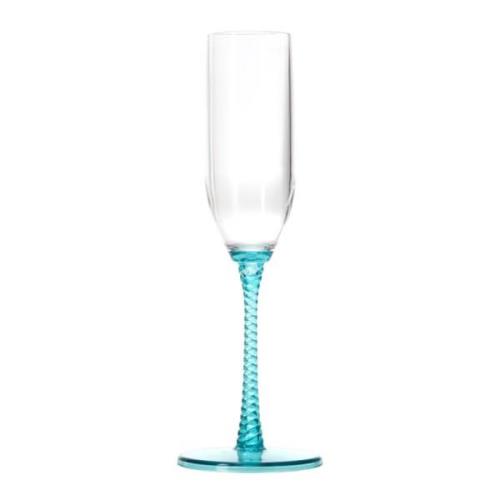 Stiernholm - Eden Champagneglas 15 cl Blå Spiral/Turkos