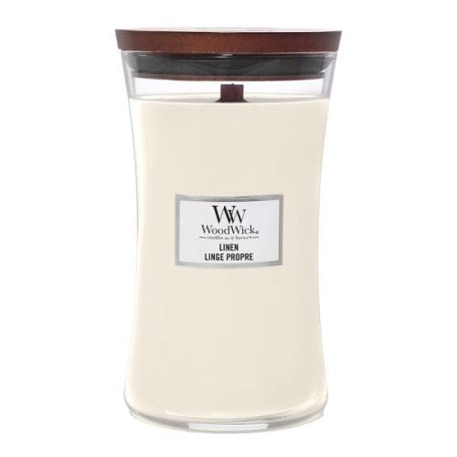 WoodWick - Hourglass doftljus stor linen