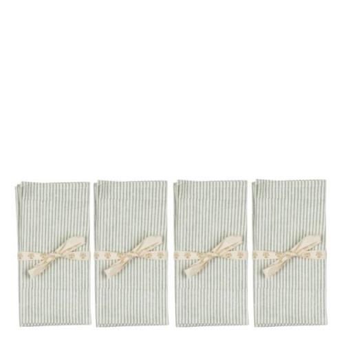 Chamois - Stripe Randig Servett 4-pack 50x50 cm Seafoam/Randig