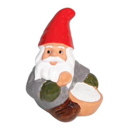 ROLF BERG KERAMIK - Tomte sitter med Grötfat 19 cm