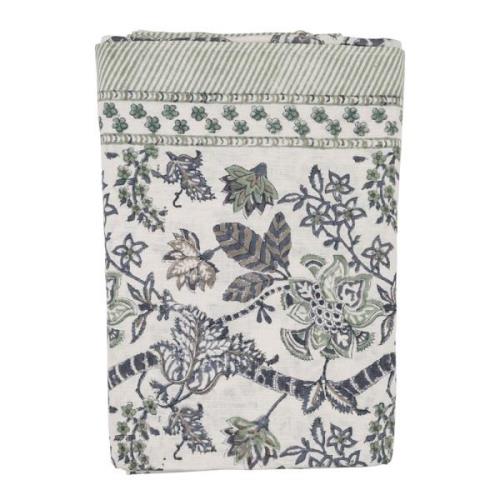 Chamois - Floral linneduk 150x350 cm sea blue