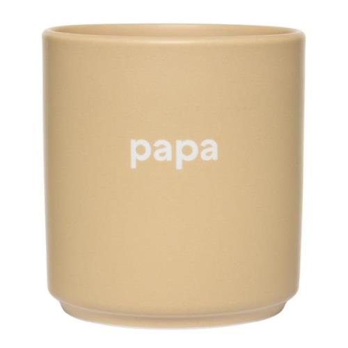 Design Letters - Favourite Mugg Papa 25 cl Beige