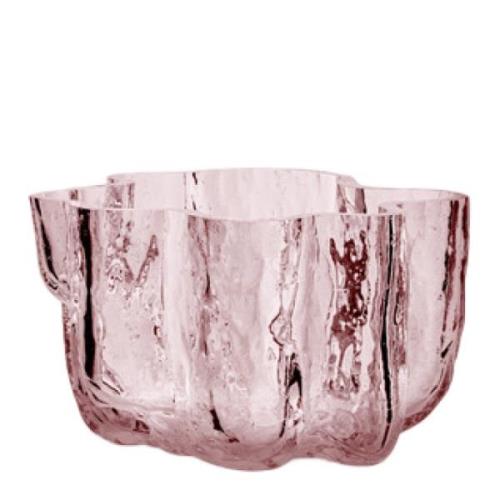 Kosta Boda - Crackle ljuslykta 5,8 cm rosa