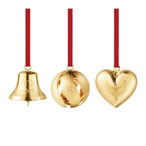 Georg Jensen - Jul 2024 juldekoration 3-pack guld