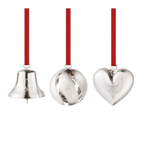 Georg Jensen - Jul 2024 juldekoration 3-pack silver