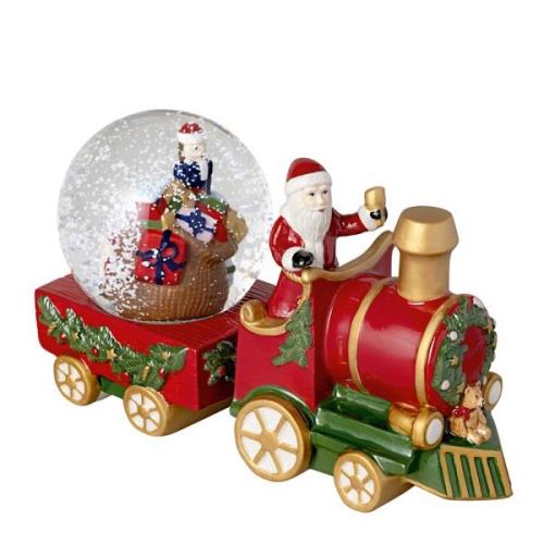 Villeroy & Boch - Christmas Toys snöglob tåg 22 cm röd