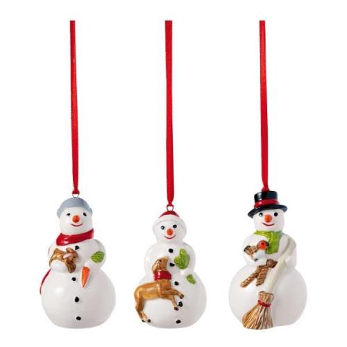 Villeroy & Boch - Nostalgic Ornaments snögubbar 3 delar vit