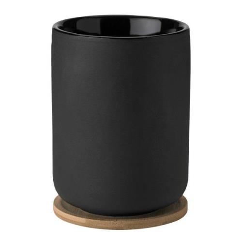 Stelton - Theo termomugg med träbricka 25 cl svart