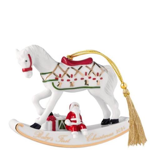 Villeroy & Boch - Christmas Classic julgranspynt gunghäst 10 cm vit