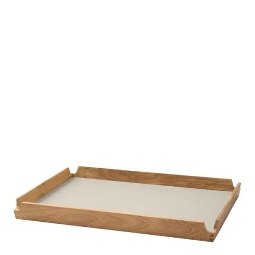 LIND DNA - Airy teak bricka 28,6x36,6 cm nupo oyster white