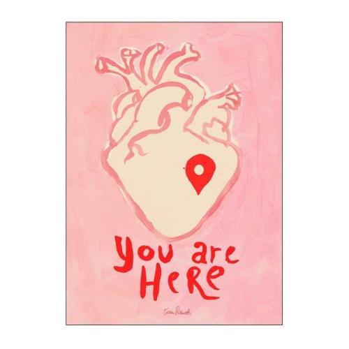 Poster & Frame - Sissan Richardt poster 50x70 cm you are here