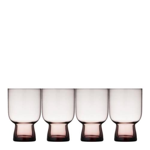 Lyngby Glas - Sorrento vattenglas 30 cl 4-pack rosa