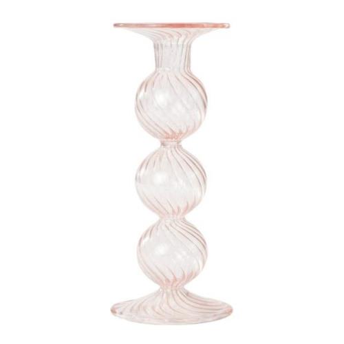 Moonlight Copenhagen - Swirl ljusstake 22 cm rosa