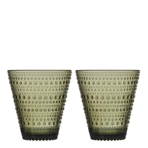 Iittala - Kastehelmi Tumbler 30 cl 2-pack Mossgrön