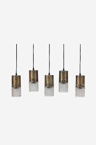 Sprinkle hanging lamp 5 lamps antique brass