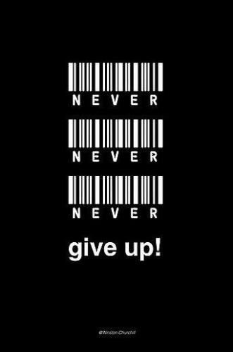 Poster Never give up