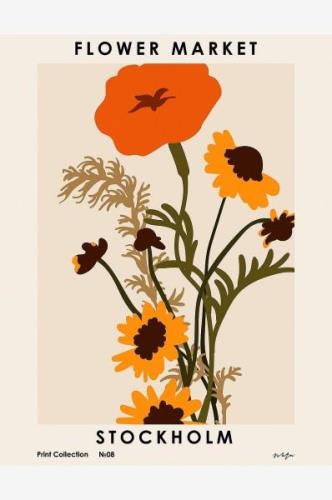 Pelcasa - Poster Flower Market. Stockholm - Beige - Posters - Från Hom...