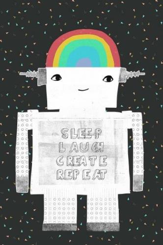 Pelcasa - Poster Sleep Laugh Create Repeat - Svart - Posters & tavlor ...