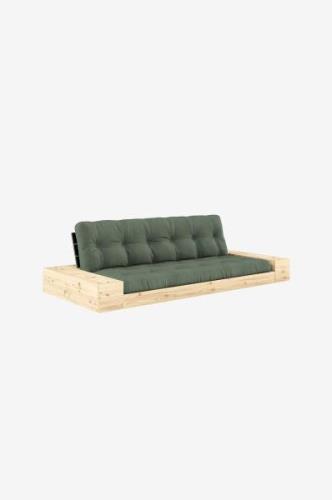 Karup Design - Base Bäddsoffa m. 2 sidolådor Tre sittplatser - Grön - ...