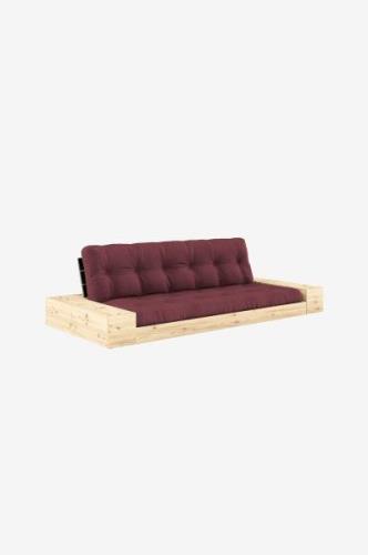 Karup Design - Base Bäddsoffa m. 2 sidolådor Tre sittplatser - Röd - B...