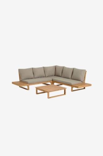 Kave Home - Hörnsoffa Flaviina, 5-sits - Brun - Loungesoffor - Från Ho...