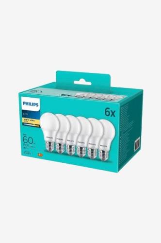 Philips - 6-pack LED E27 Normal Frost 60 - Ljuskällor & glödlampor - F...