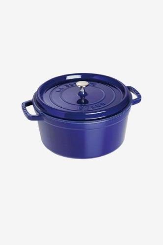 Staub - Gryta La Cocotte rund 28 cm, 6,7 l - Blå - Grytor & kastruller...