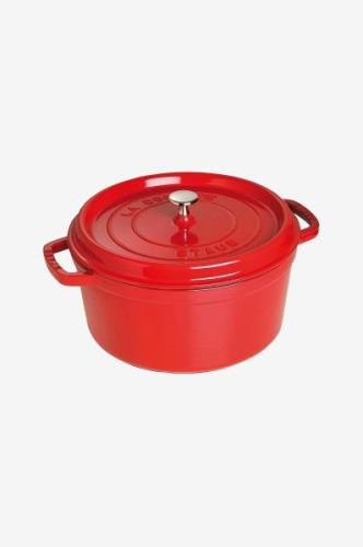 Staub - Gryta La Cocotte rund 30 cm, 8,35 l - Röd - Grytor & kastrulle...