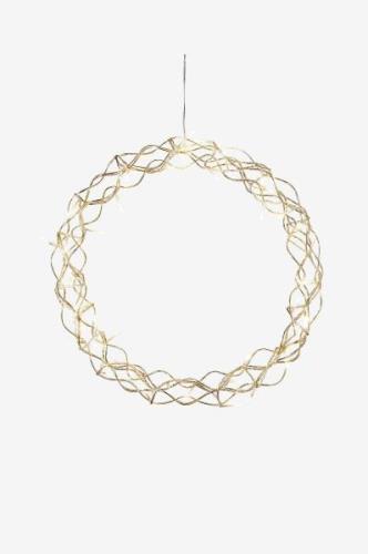 Konstsmide - Krans av guldmetall, LED 45cm - Guld - Adventsstjärnor - ...