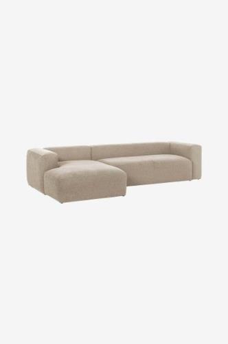 Kave Home - Soffa Blok 4-sits i chenille divan vänster - Vit - 4-sits ...