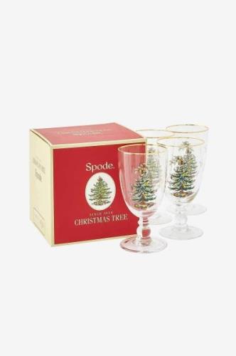 Spode - Gobletglas Christmas Tree 45 cl 4-pack - Transparent - Vinglas...