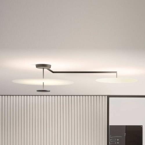 Vibia Flat LED-taklampa 3 lampor Ø 90 cm vit