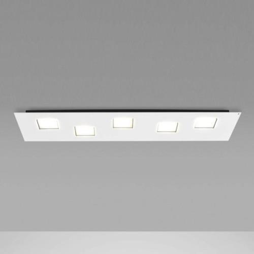 Fabbian Quarter – vit LED-taklampa 5 lampor