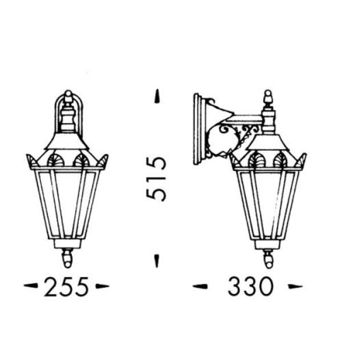 Albert Leuchten Landhausstil utomhusvägglampa 746 W