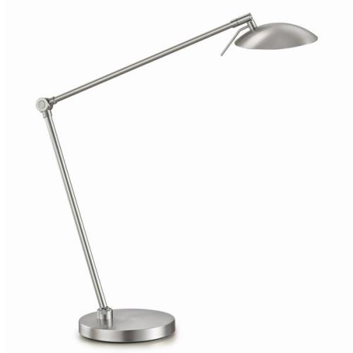 Knapstein Dimbar LED-bordslampa Beatrice, matt nickel