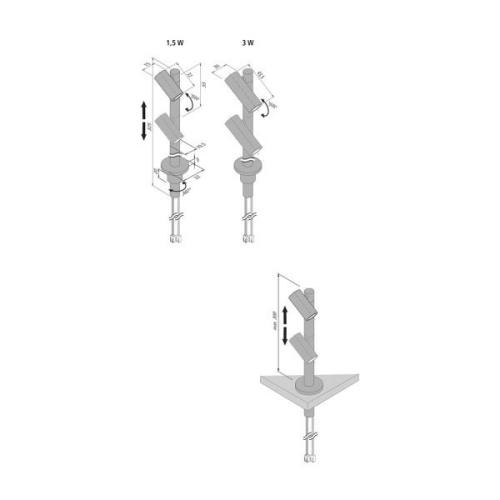 Hera Spot LED Duo Spot 2 x 3 W, aluminium 3 000 K